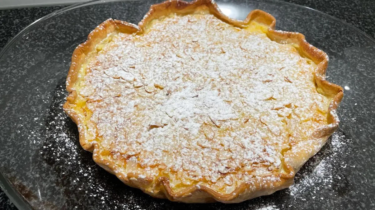 Tarte de Pêssego e Amêndoa