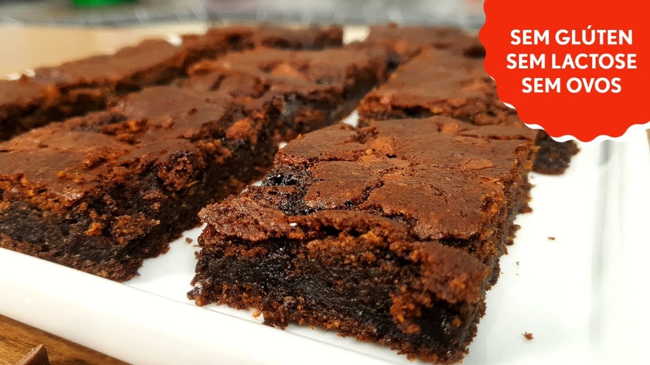 Brownie de Chocolate Sem Ovo ou Lactose: