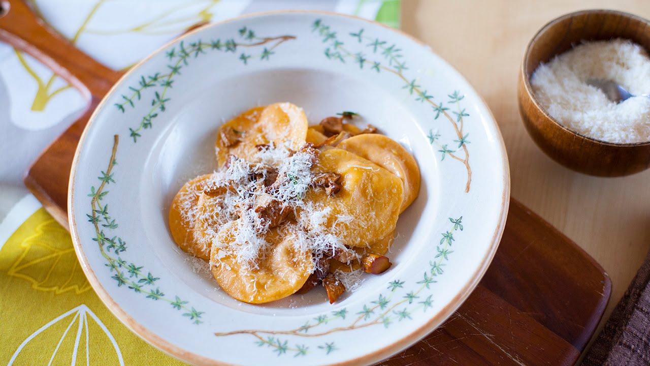 Ravioli de Abóbora e Ricotta