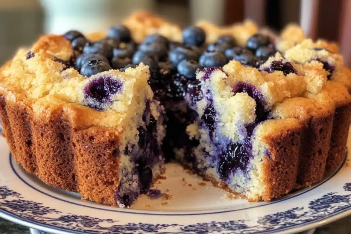 Bolo de Mirtilos com Natas 