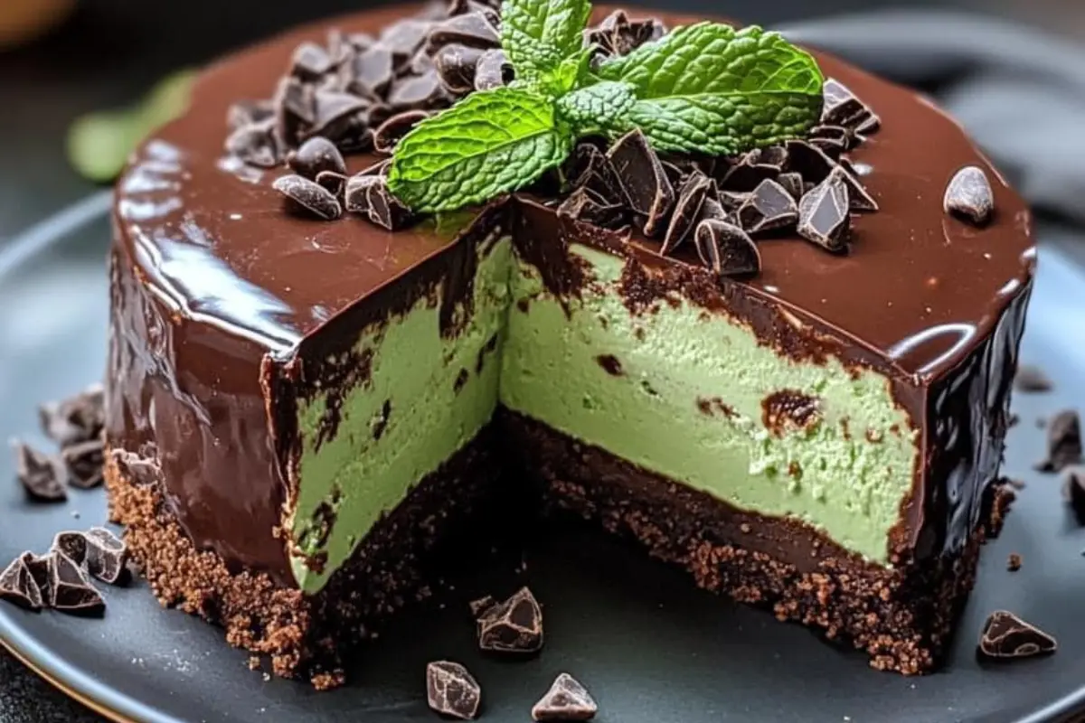 Cheesecake de Chocolate com Menta 