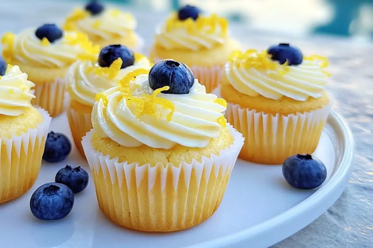 Muffins de limão e mirtilos