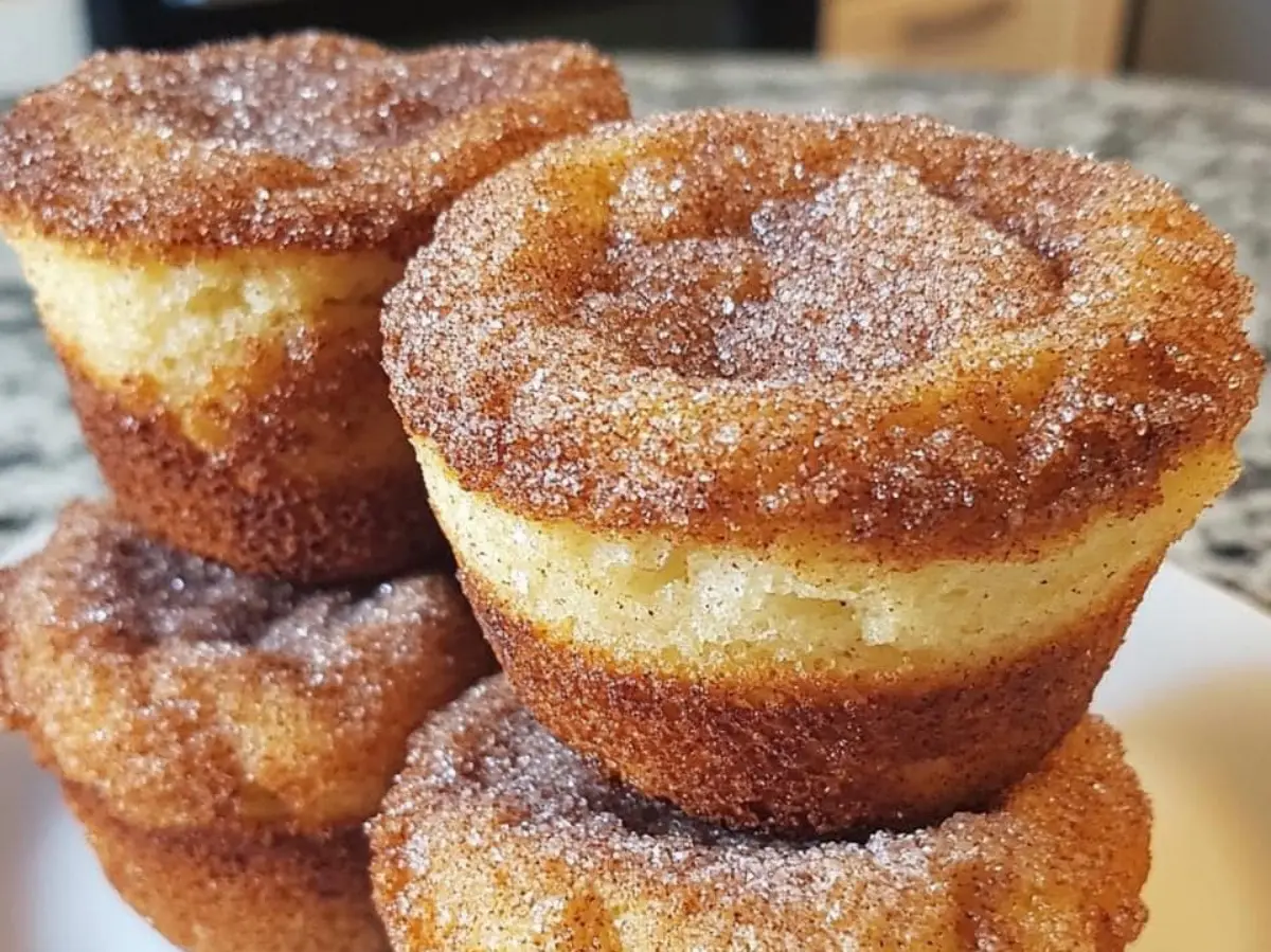 Muffins de Torrada Francesa com Açúcar e Canela