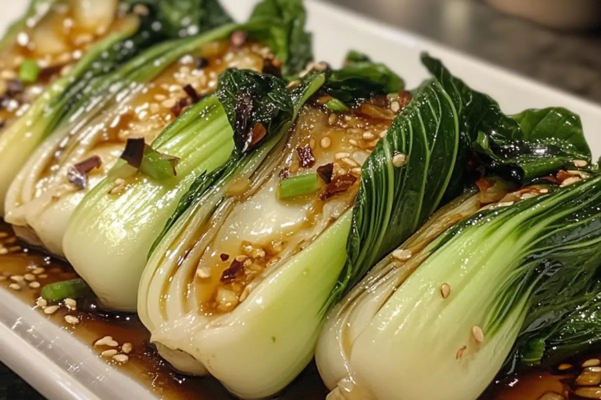 Bok Choy com Molho de Alho