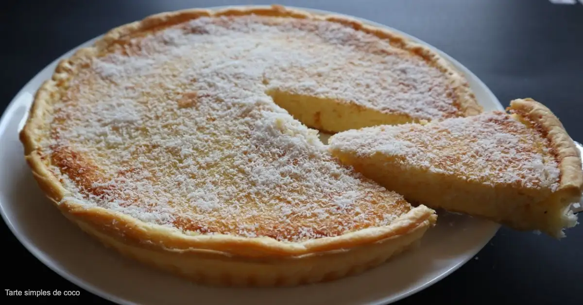 Tarte simples de coco