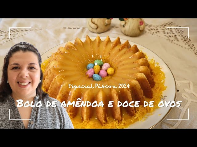 Bolo de amêndoa com doce de ovos