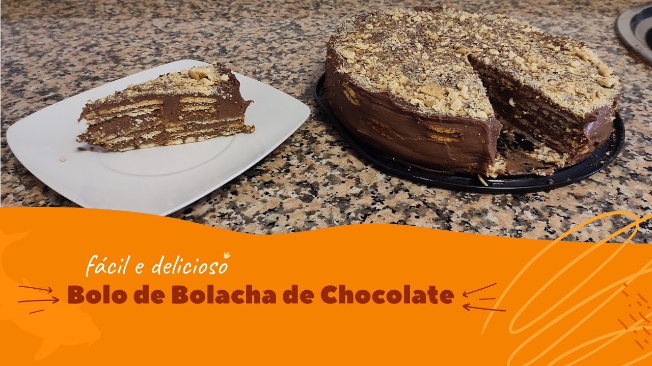 Bolo de bolacha de chocolate