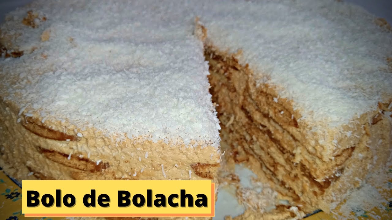 Bolo de bolacha e coco