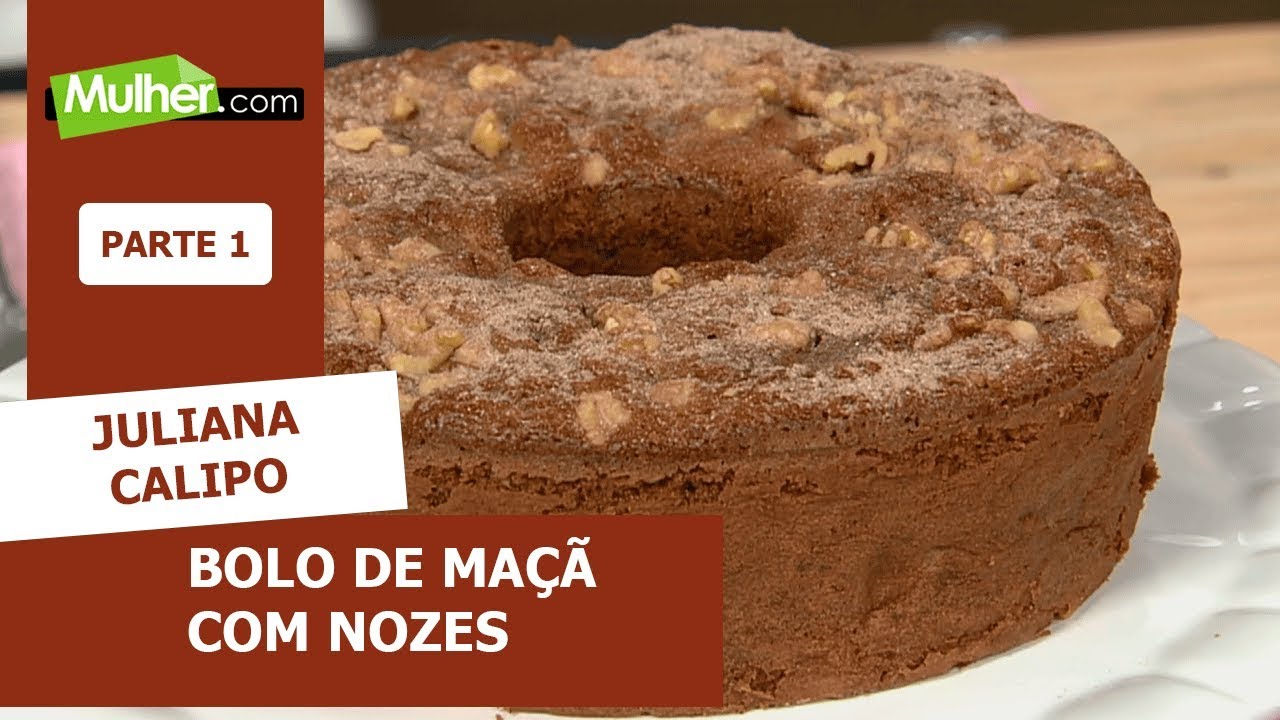 Bolo de maçã e nozes