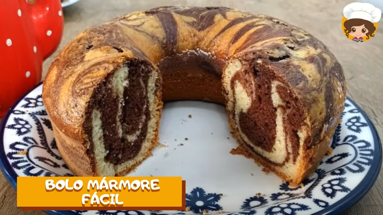 Bolo mármore de caramelo