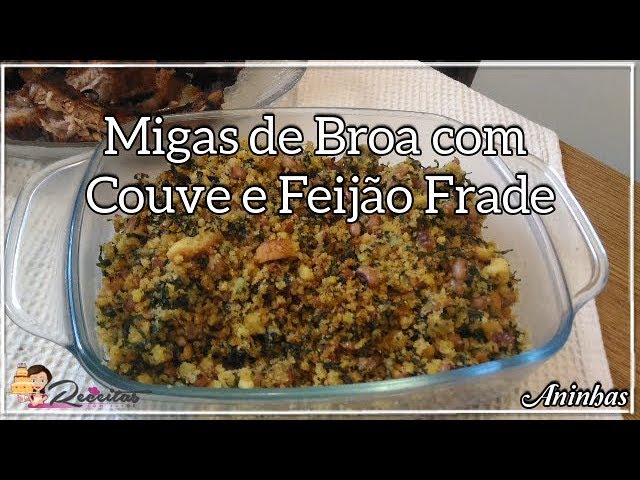 Migas com broa e feijão