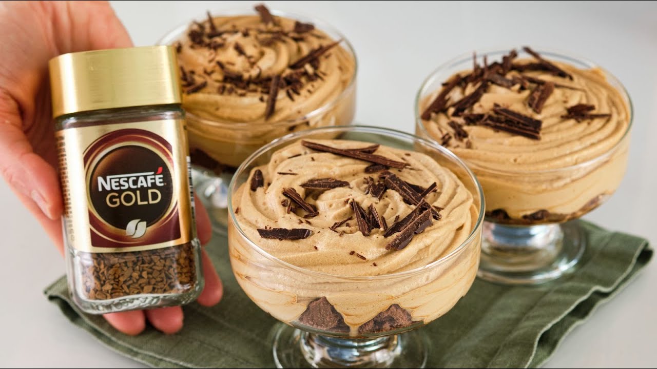 Mousse de café cremosa e deliciosa