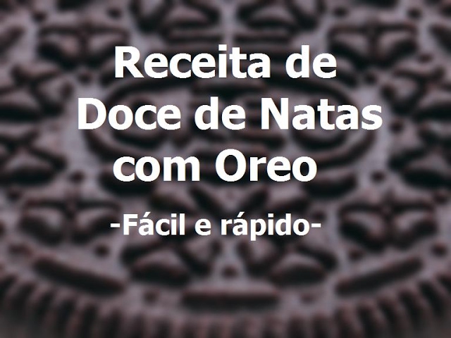 Sobremesa de natas com oreo