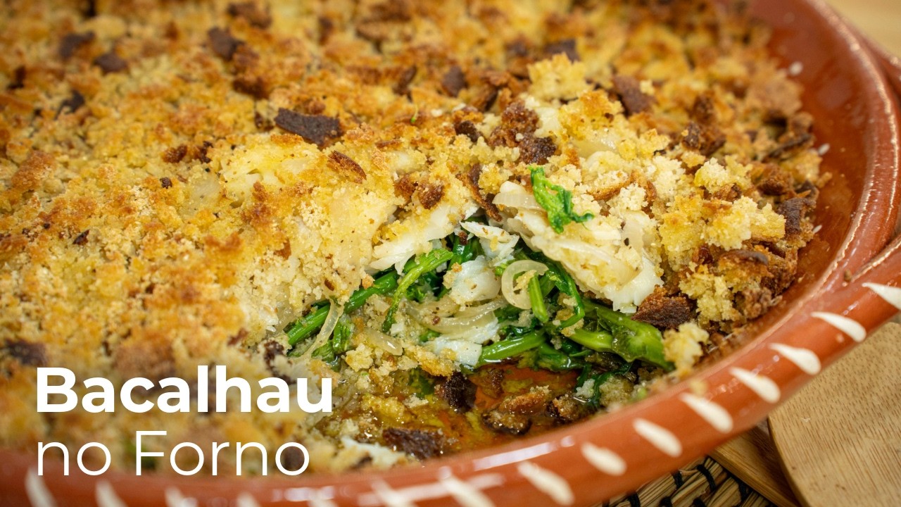 Bacalhau no forno com grelos