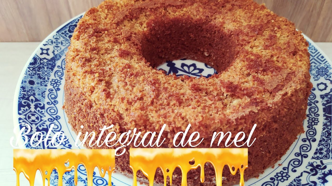 Receita do delicioso bolo de mel e farinha integral