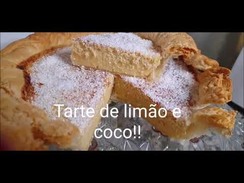 Tarte de limão e coco cremosa e deliciosa